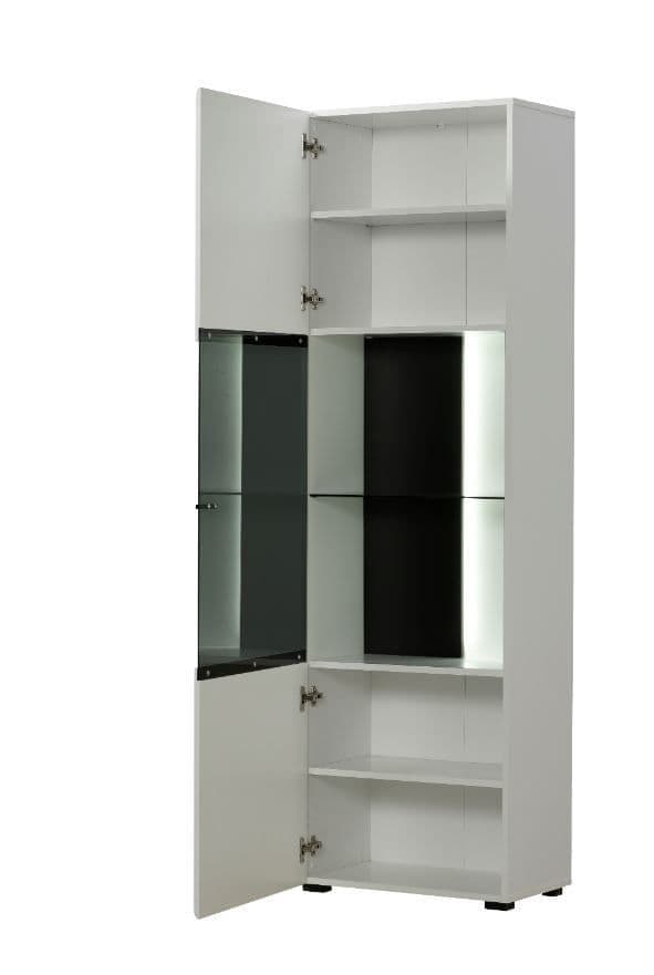 White Tall Display Cabinet