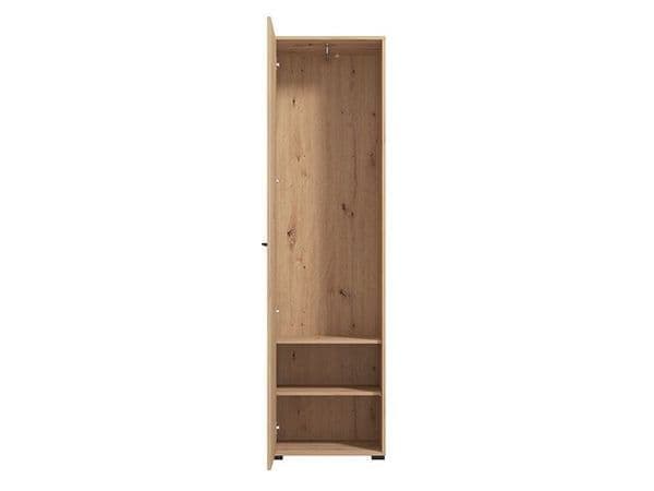 Slatted Artisan Oak Effect Slim Wardrobe