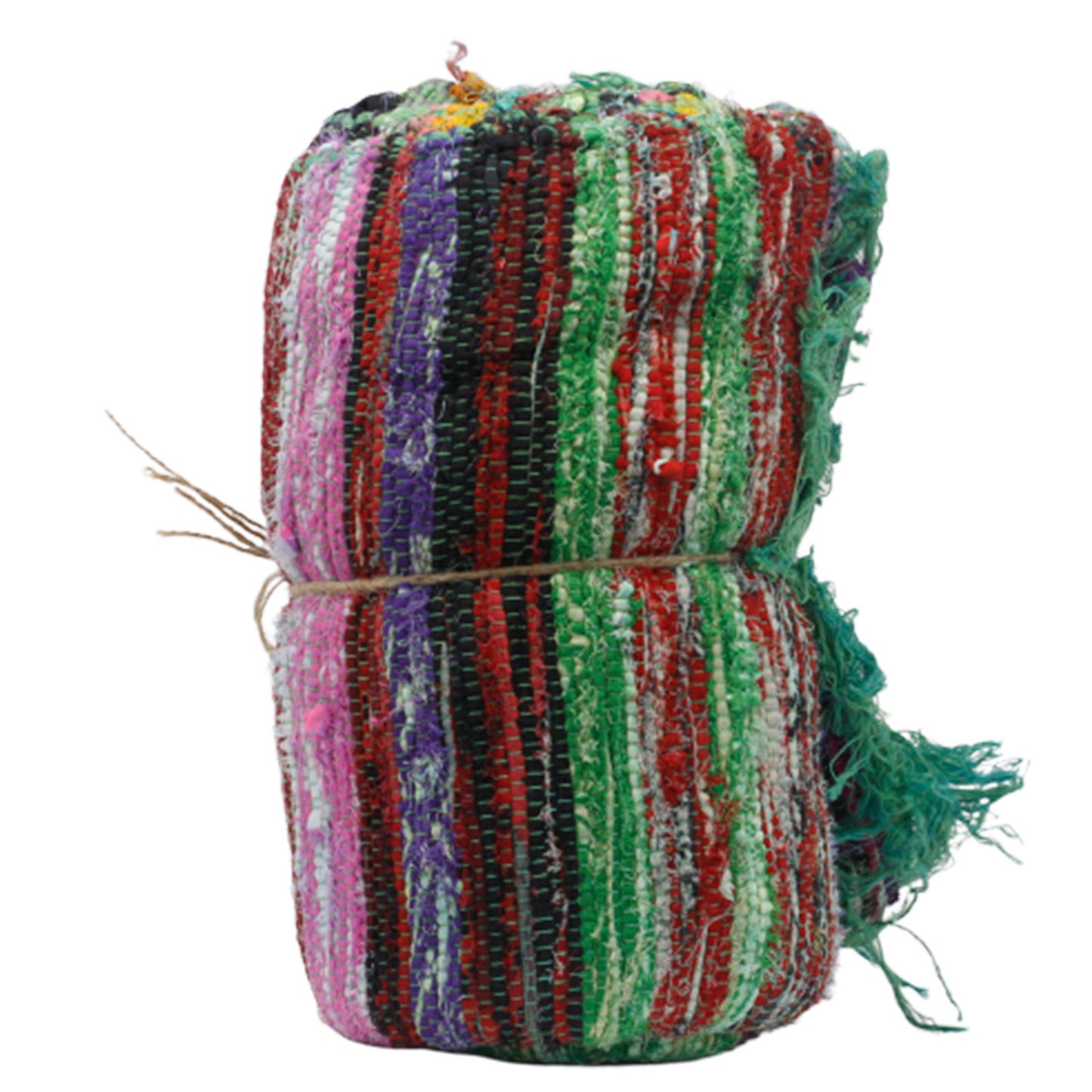 Indian Rag Rug 151 x 90cm Luxury - Green