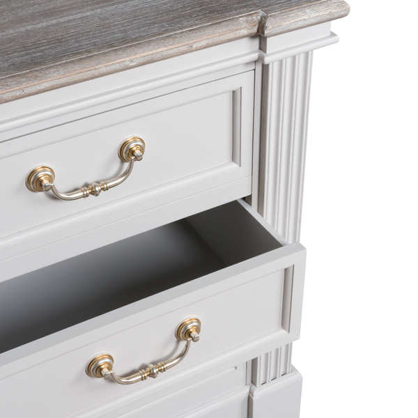 BLANC - Three Drawer Bedside