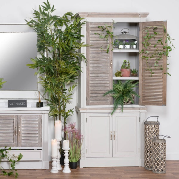 Linen Cupboard With Louvered Doors