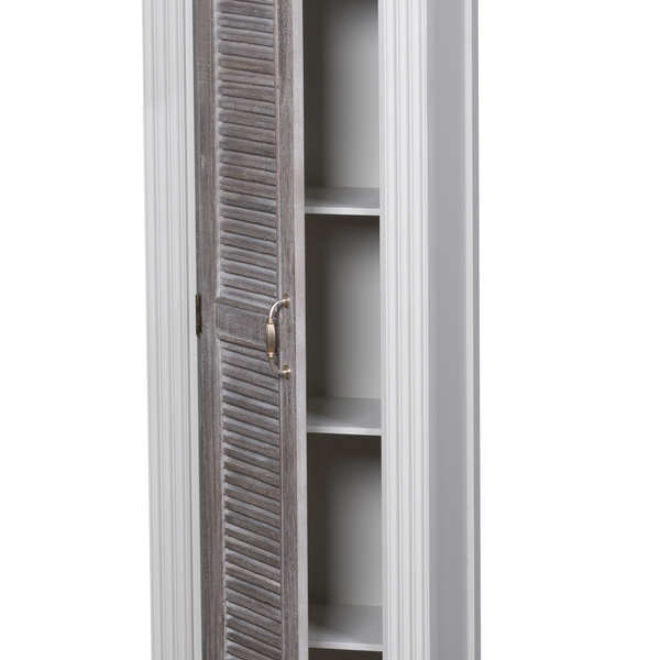 BLANC - Tall Cabinet With Louvered Doors