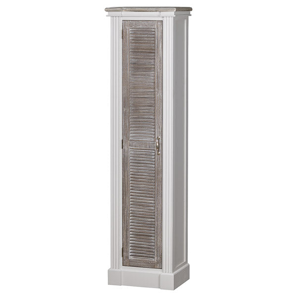 BLANC - Tall Cabinet With Louvered Doors