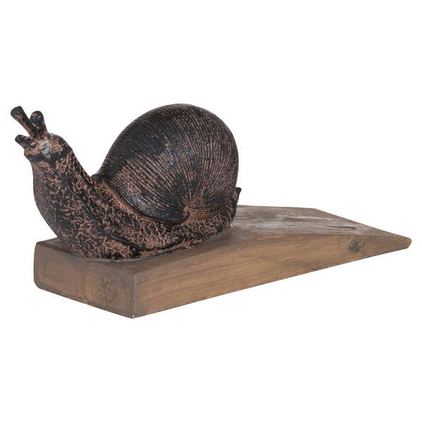 Wooden Snail Doorstop