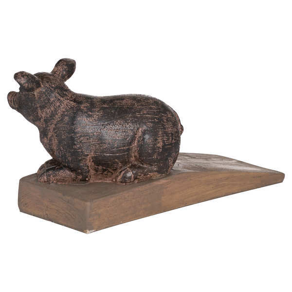 Wooden Pig Doorstop