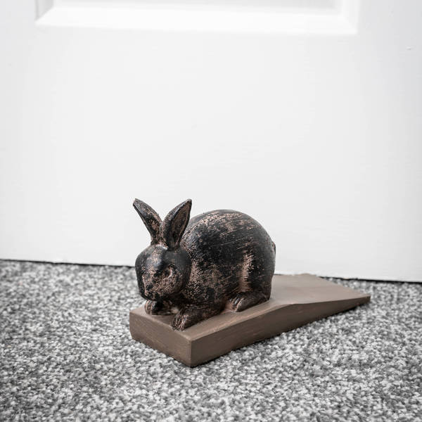 Wooden Rabbit Doorstop