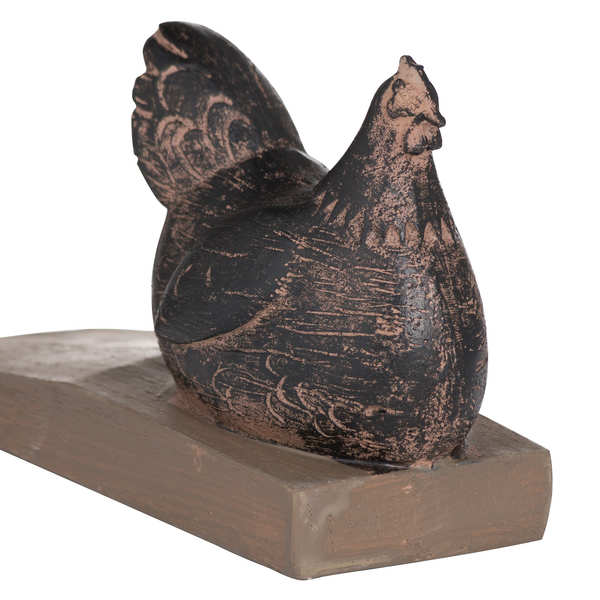Wooden Hen Doorstop