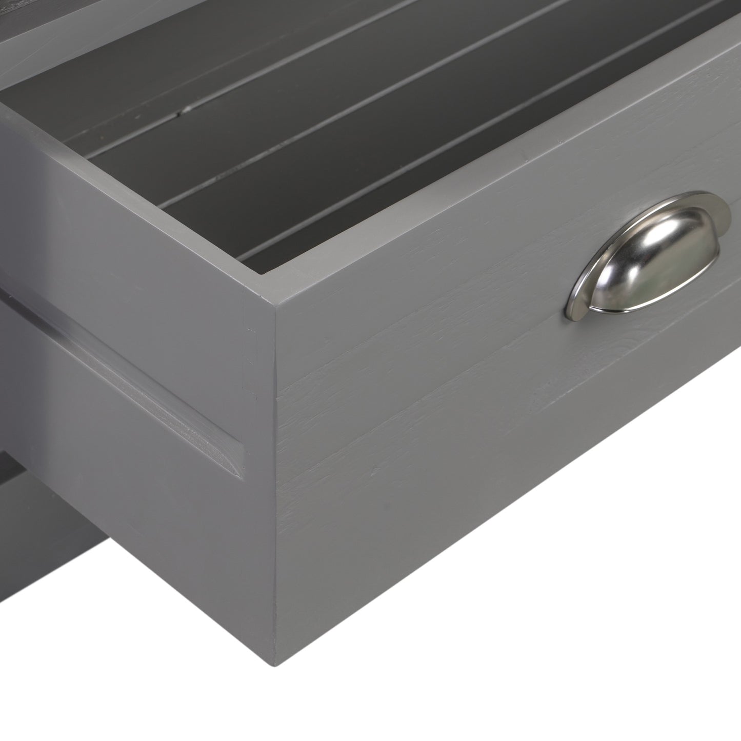 Grey Painted Corner TV Unit