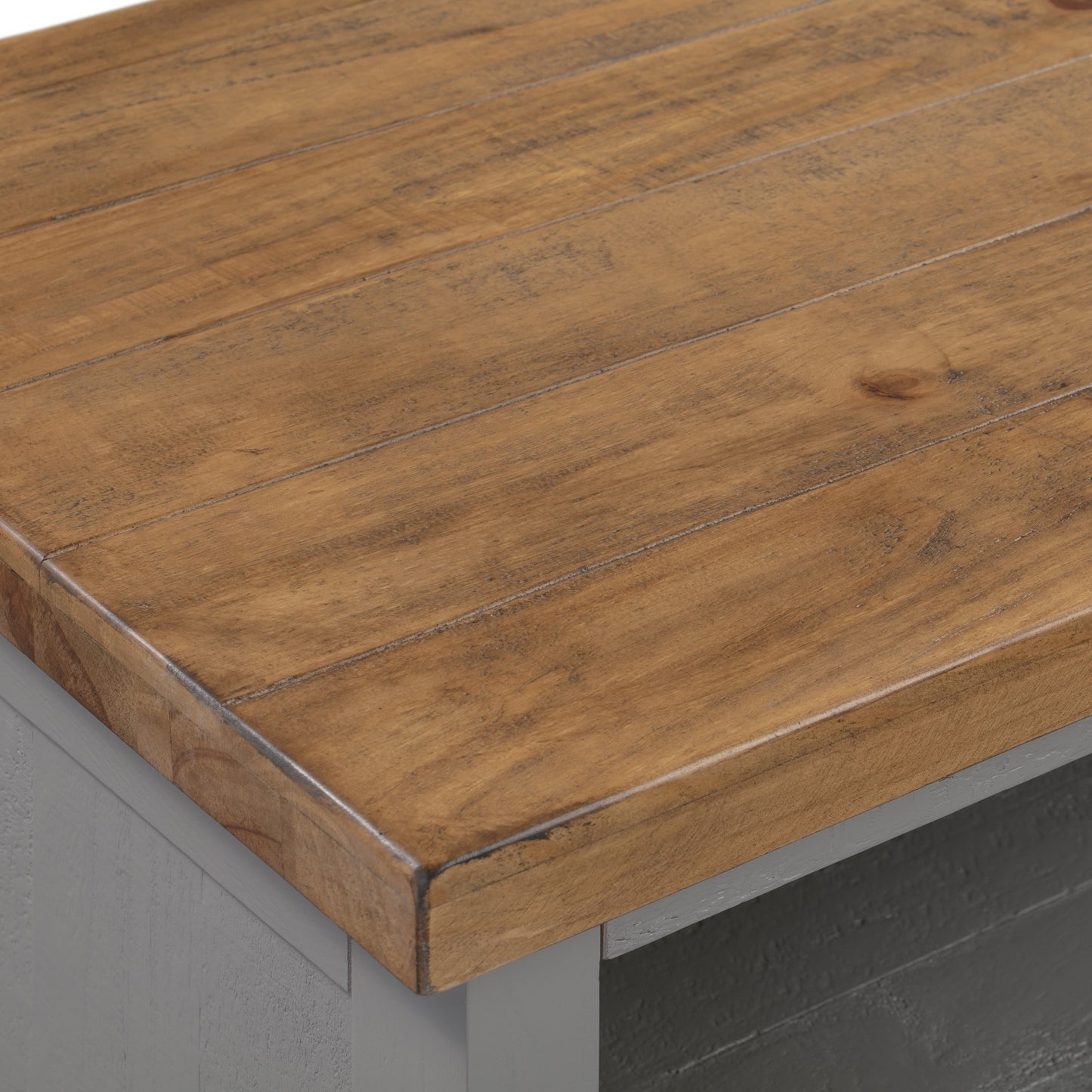 Grey Painted Corner TV Unit