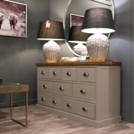 Grey Painted 9 Drawer Chest Home Furniture