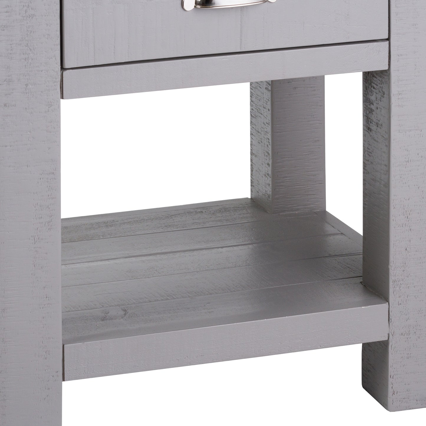Grey painted One Drawer Side Table