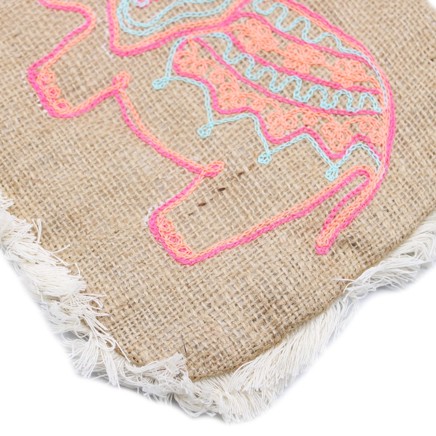 Fringe Bag - Elephant Embroidery
