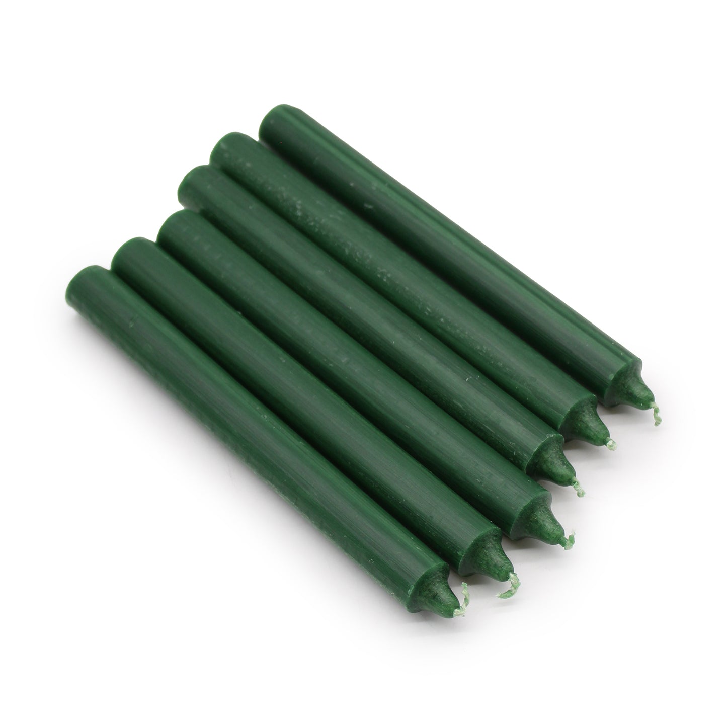 Solid Colour Dinner Candles - Rustic Green - Pack of 5