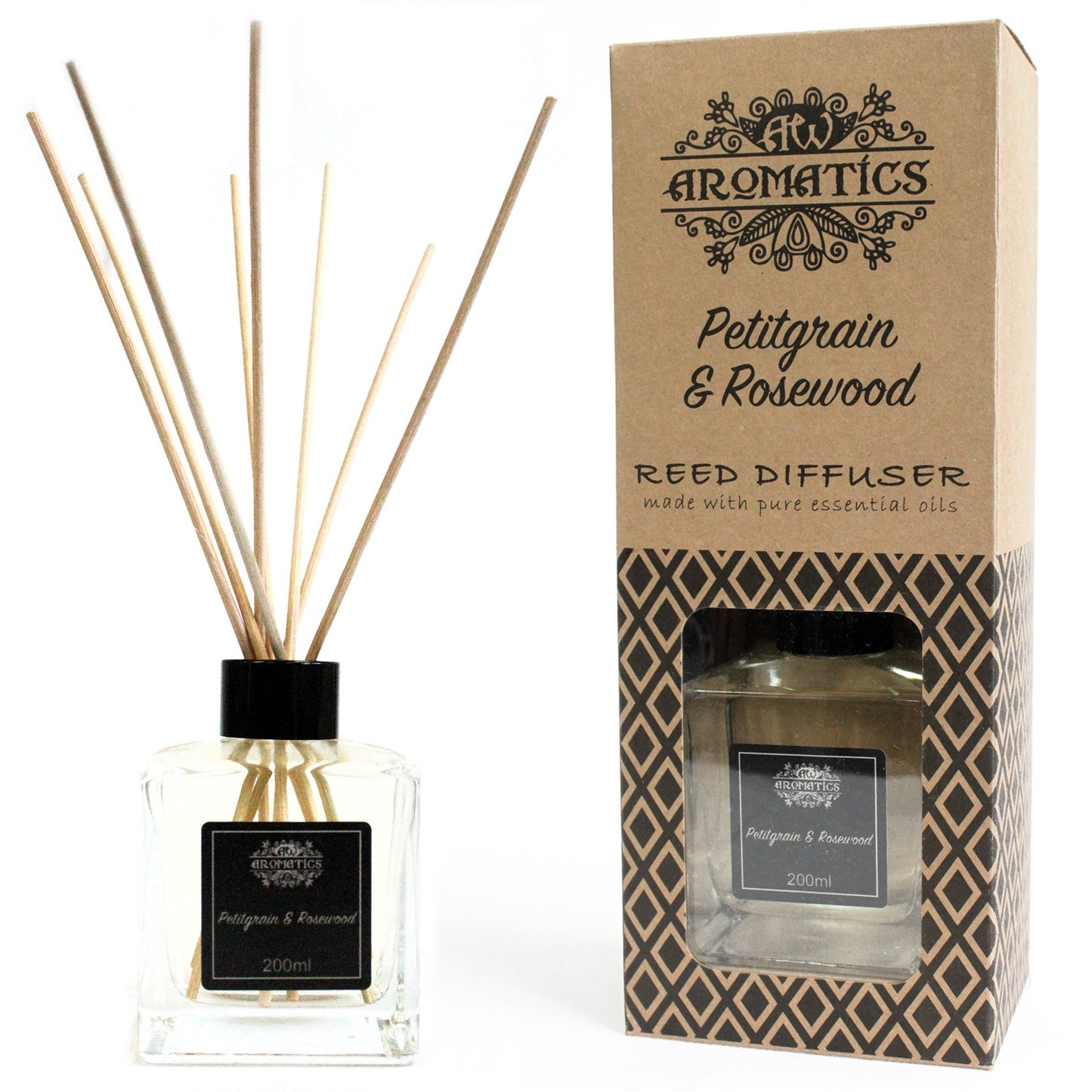 Petitgrain & Rosewood Essential Oil Reed Diffuser - 200ml