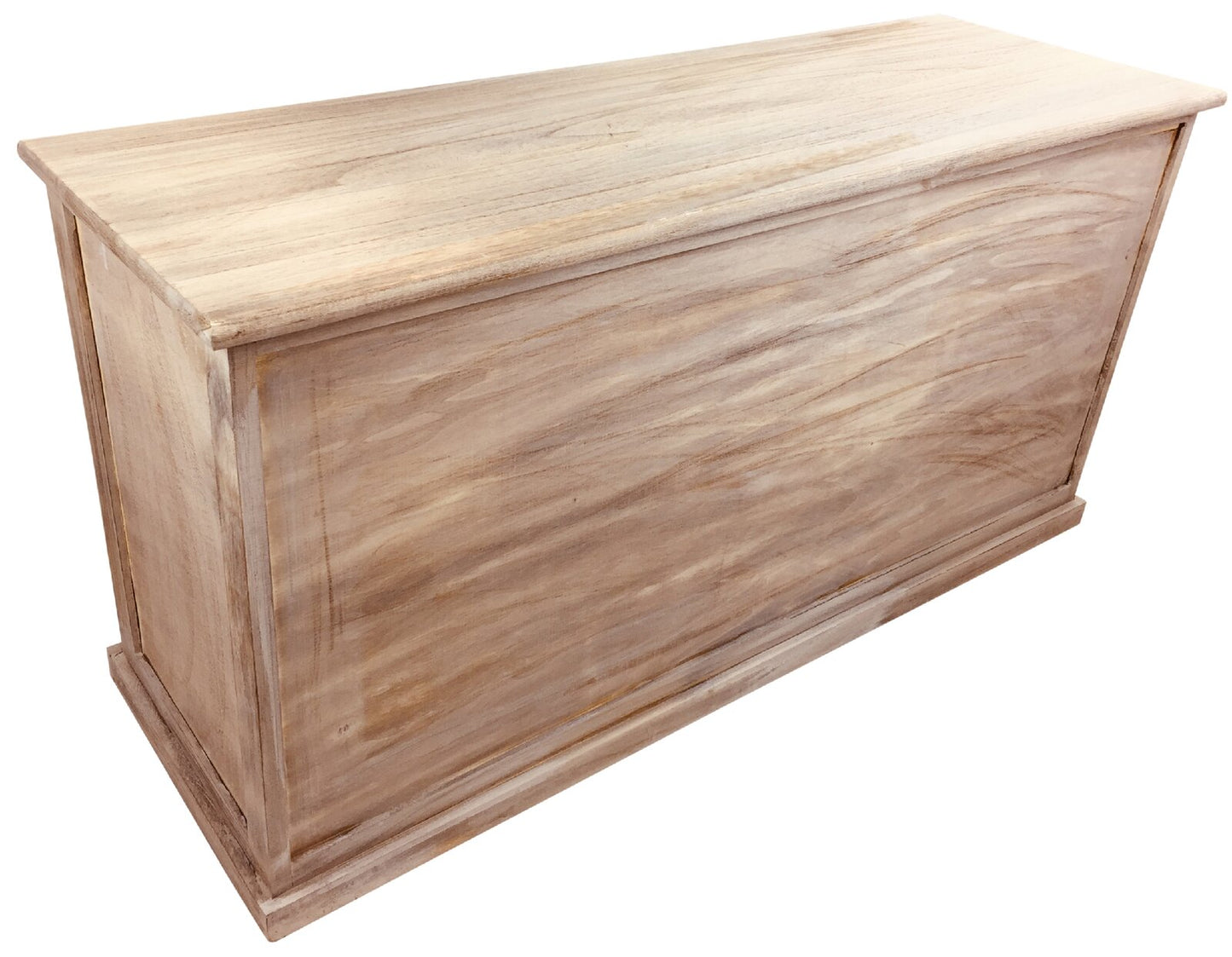 Wooden Storage Bench With 3 Large Baskets 101cm