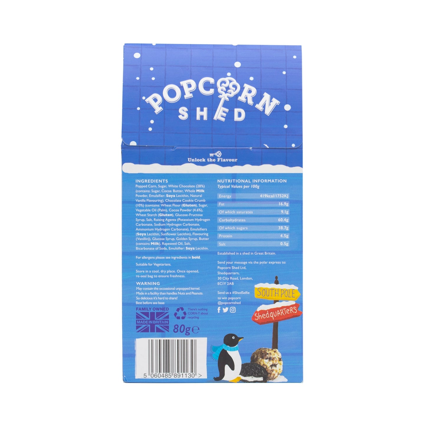 Popcorn Shed Cookies & Cream Popcorn Shed (80g)