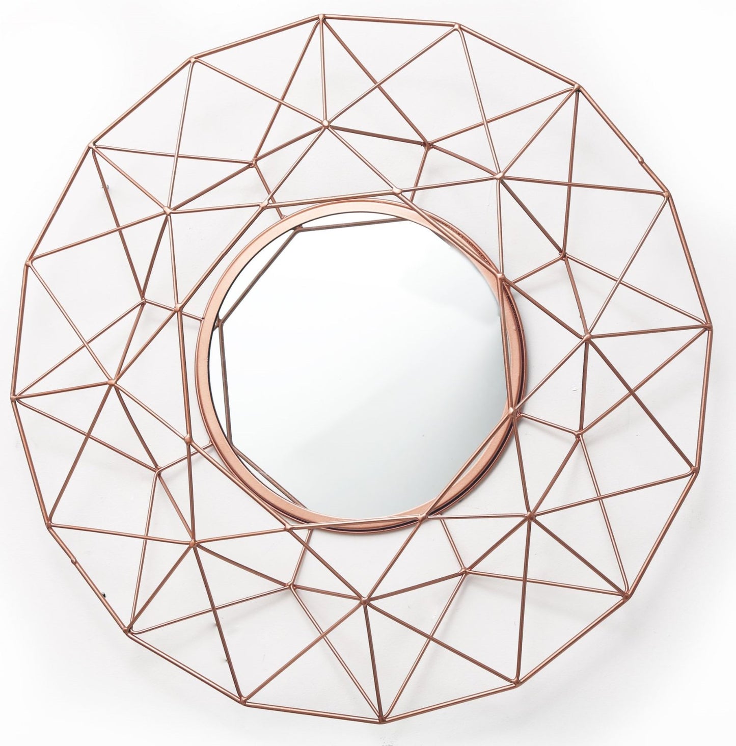 Rose Gold Geometric Mirror