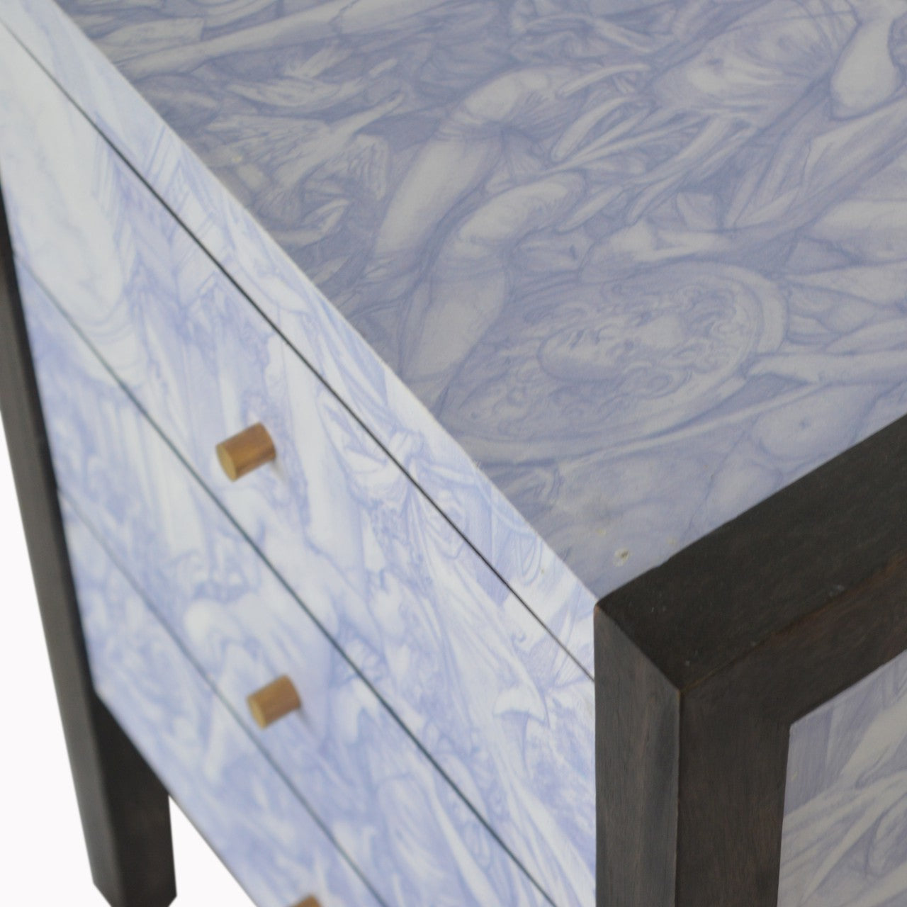 APOLLO - Three Drawer Mango Wood Ancient Greek Style Bedside