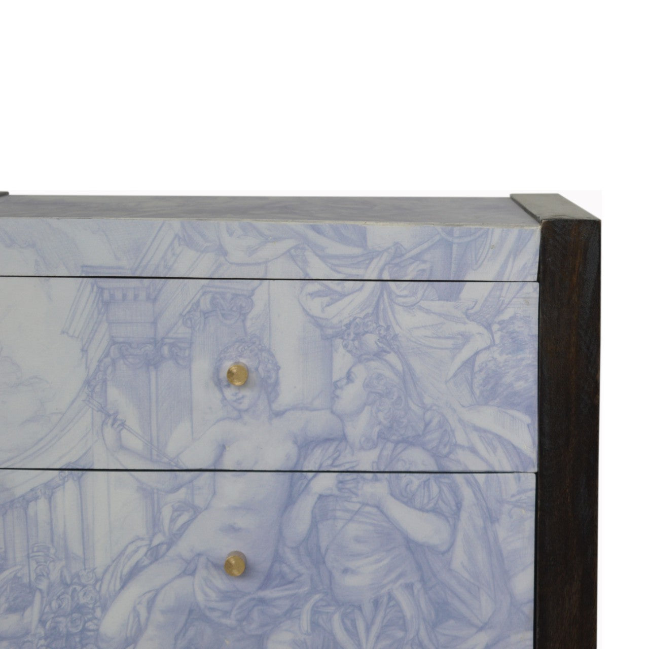 APOLLO - Three Drawer Mango Wood Ancient Greek Style Bedside