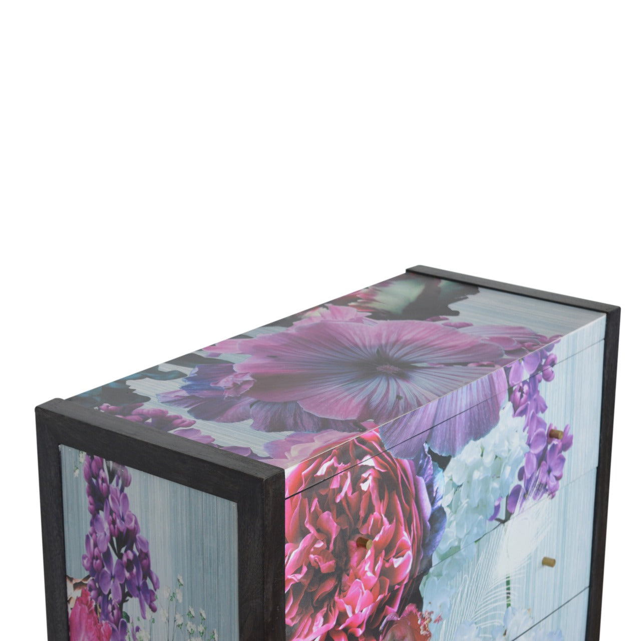 MONTAGE - Three Drawer Mango Wood Floral Chest