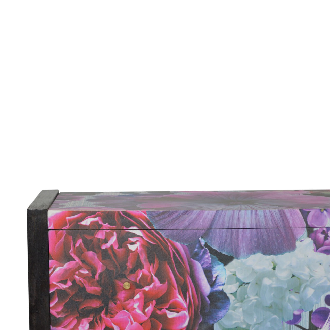MONTAGE - Three Drawer Mango Wood Floral Chest
