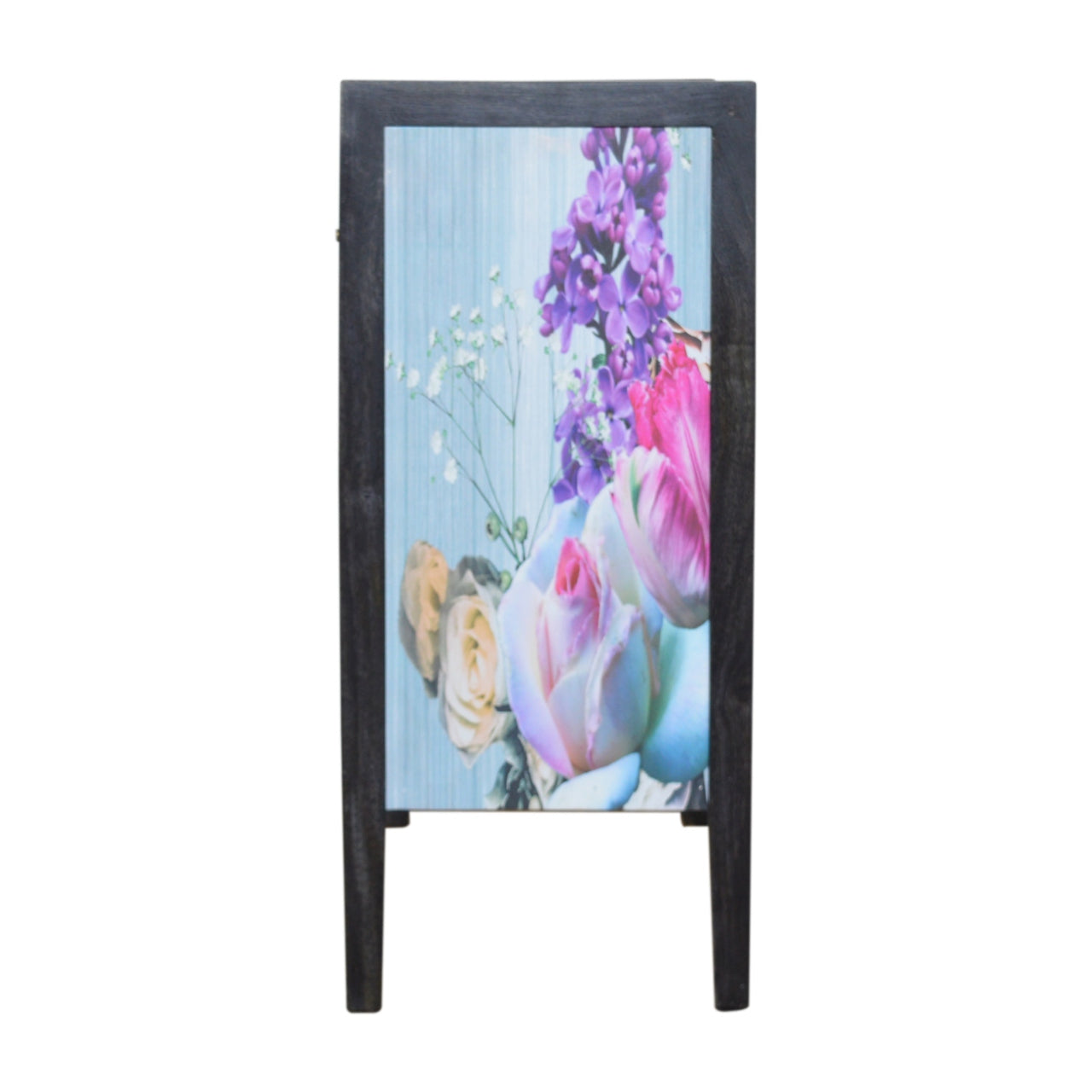 MONTAGE - Three Drawer Mango Wood Floral Chest