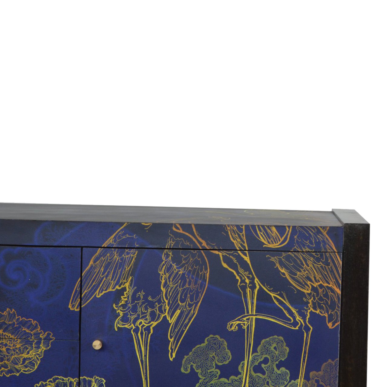 Mango Wood Midnight Blue Print Media Unit