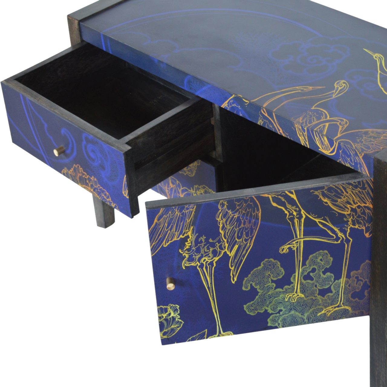 Mango Wood Midnight Blue Print Media Unit