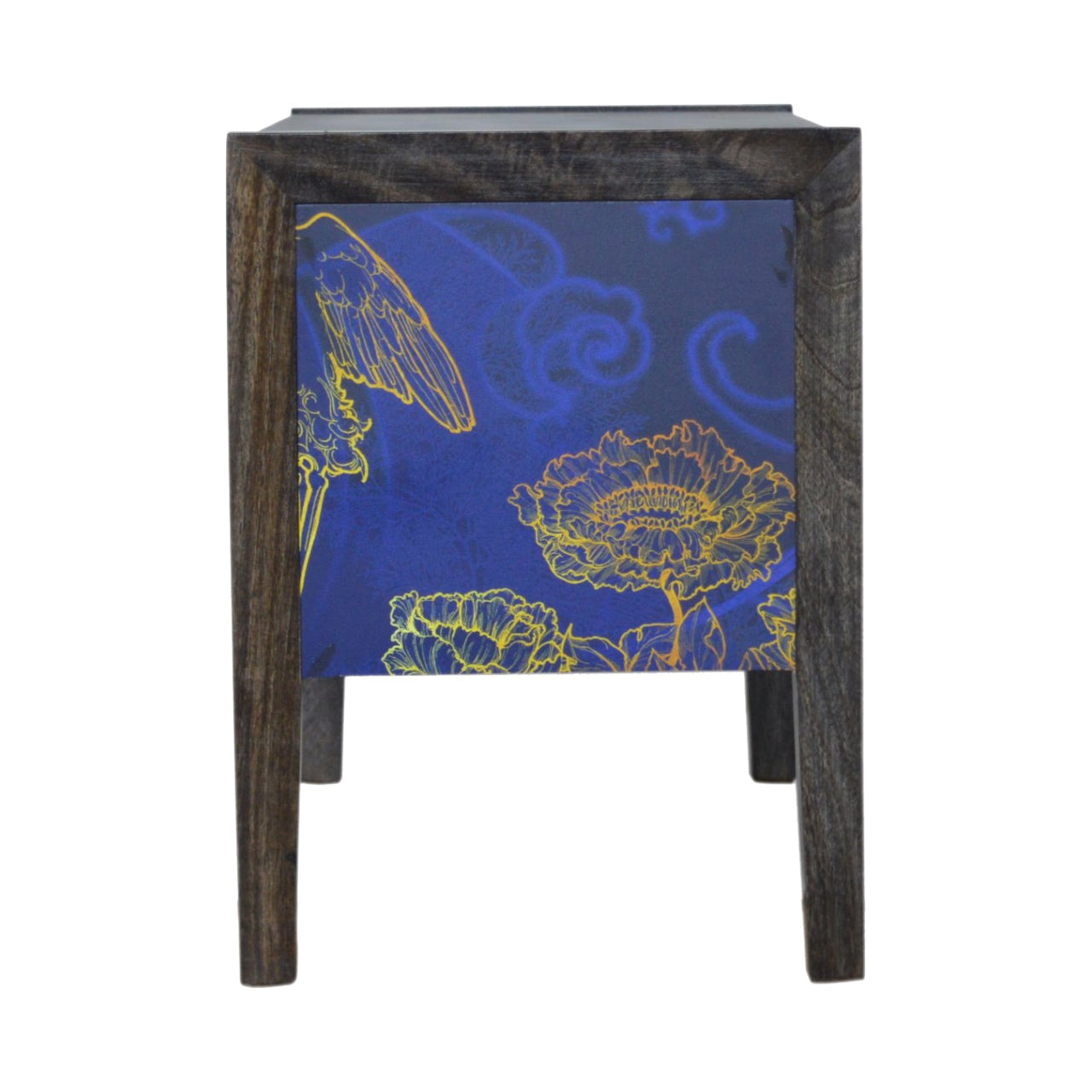 Mango Wood Midnight Blue Print Media Unit