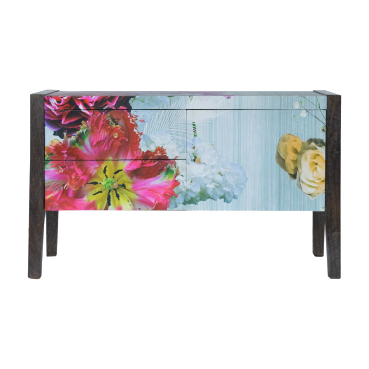 MONTAGE - Mango Wood Floral Media Unit