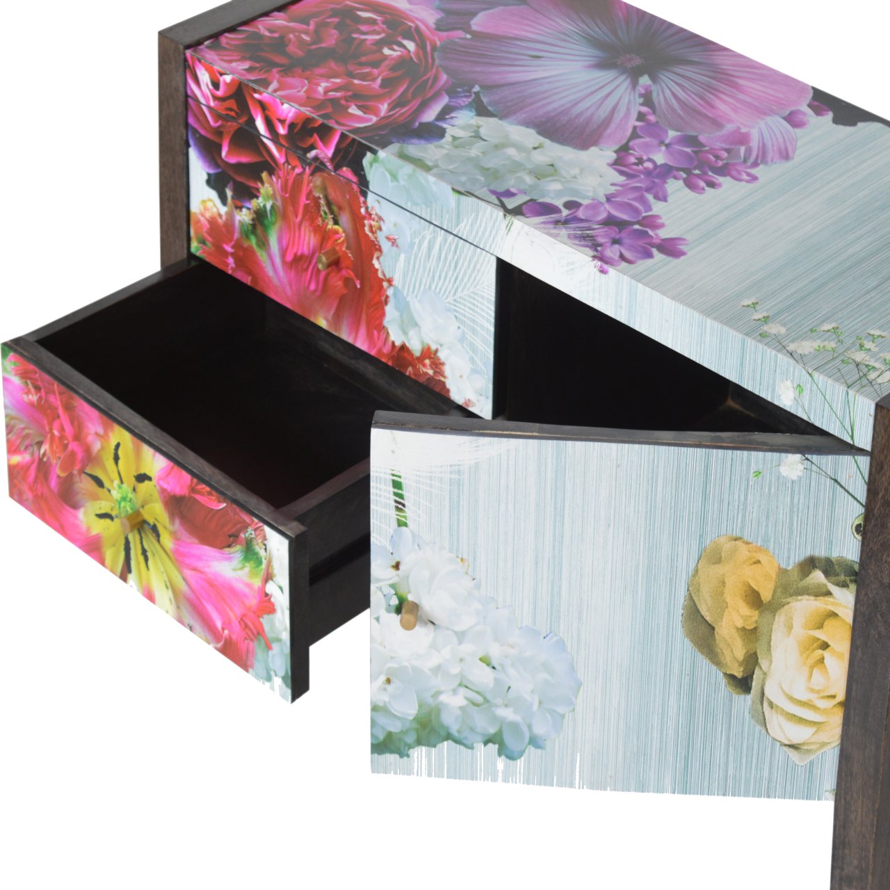 MONTAGE - Mango Wood Floral Media Unit