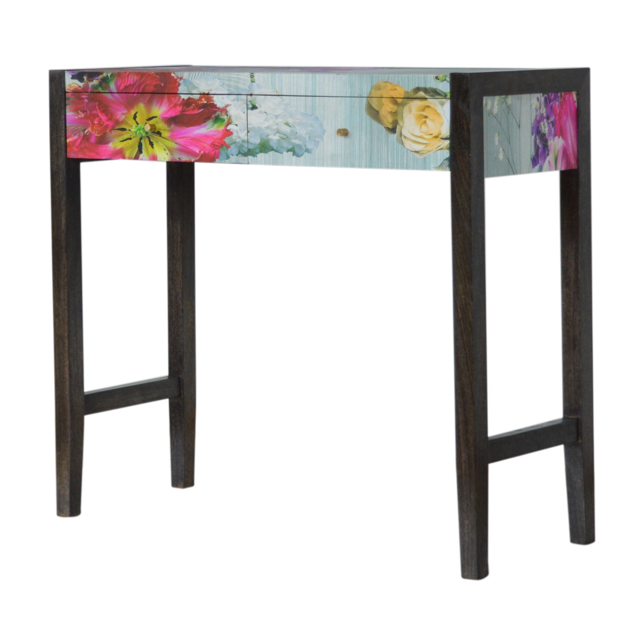 MONTAGE - Two Drawer Mango Wood Floral Console Table
