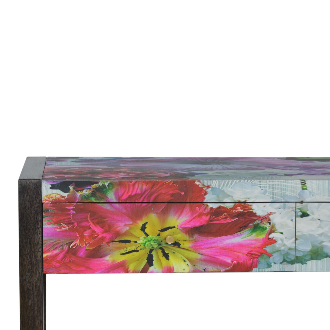 MONTAGE - Two Drawer Mango Wood Floral Console Table