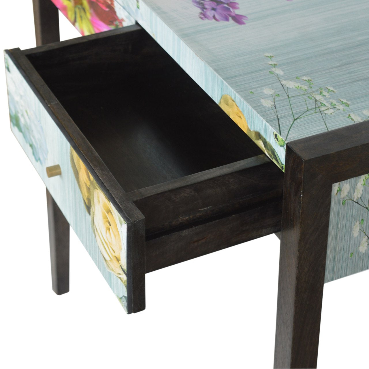 MONTAGE - Two Drawer Mango Wood Floral Console Table