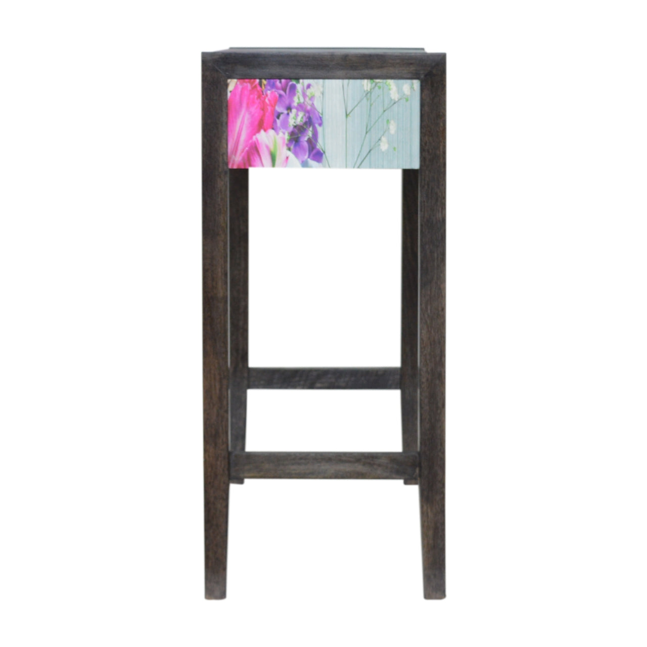 MONTAGE - Two Drawer Mango Wood Floral Console Table