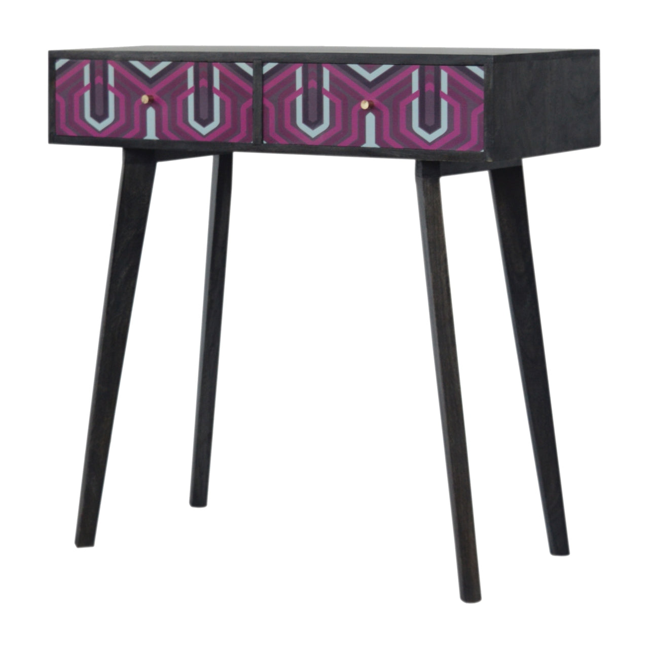 PINK AZTEC - Two Drawer Mango Wood Console Table