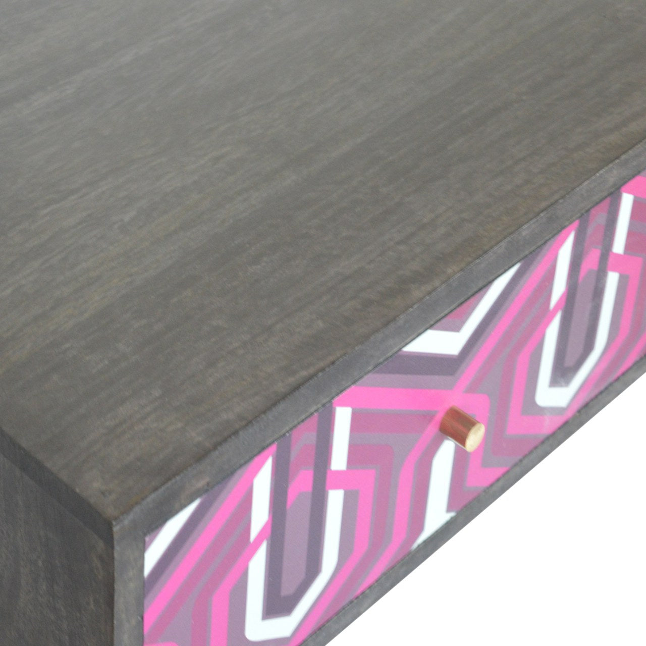 PINK AZTEC - Two Drawer Mango Wood Console Table