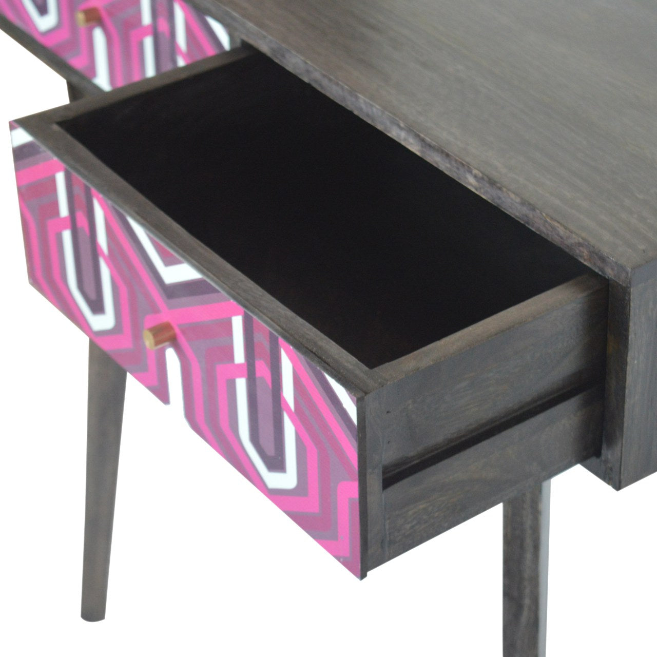 PINK AZTEC - Two Drawer Mango Wood Console Table