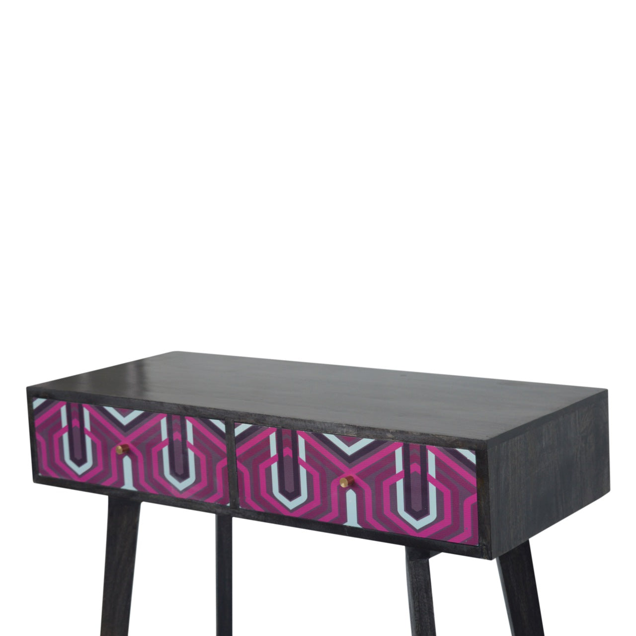 PINK AZTEC - Two Drawer Mango Wood Console Table