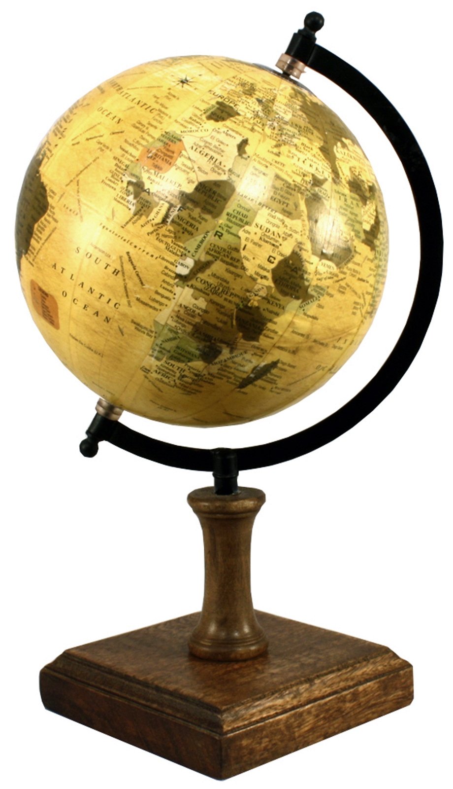 8 Inch Decorative Globe On Wooden Stand