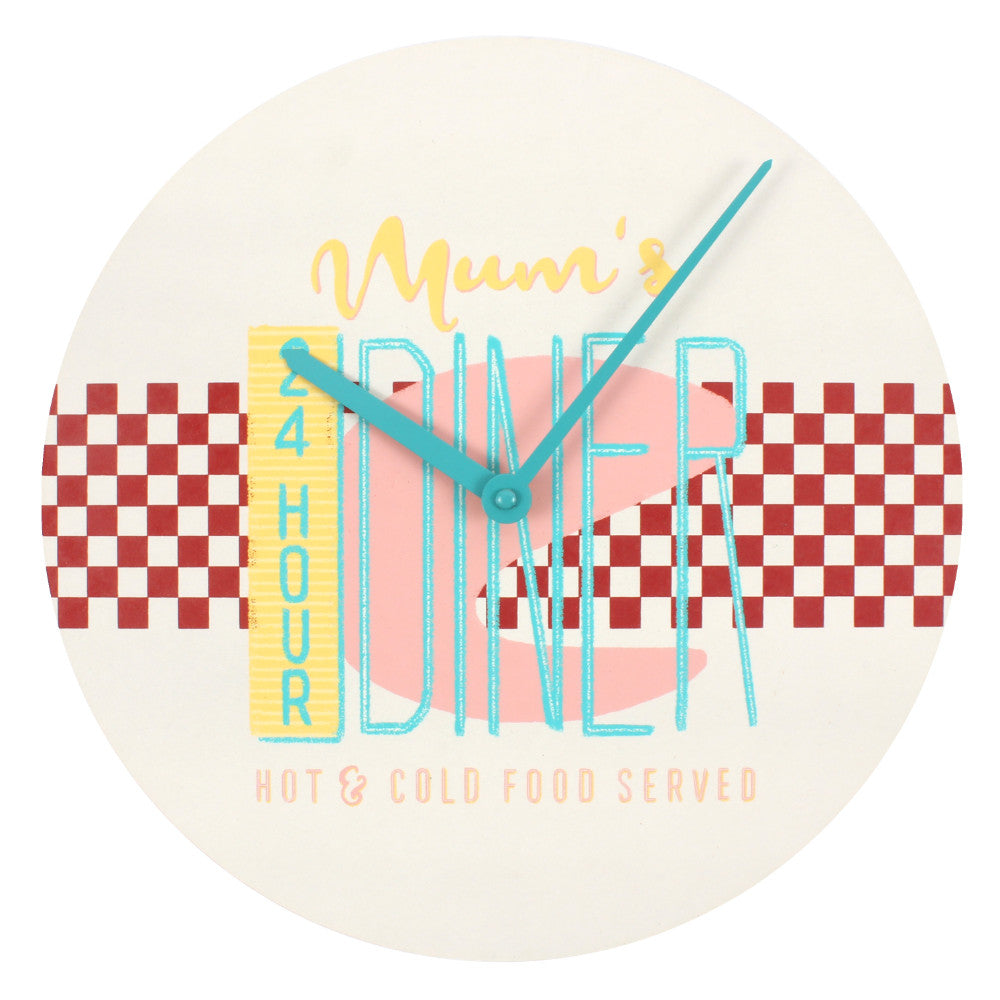 24 Hour Mum's Diner Wall Clock
