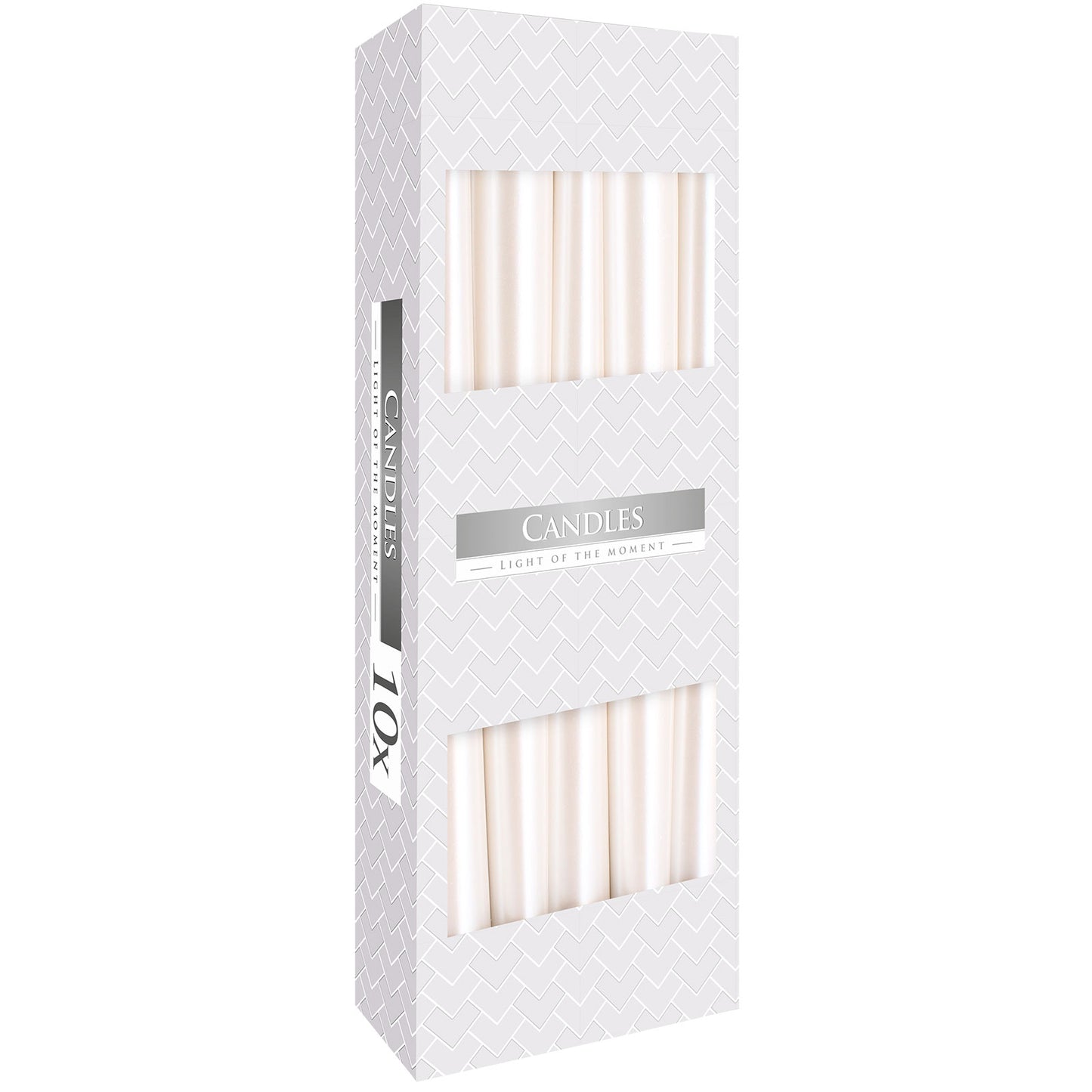 Taper Candles ( Pack of 10 ) - Pearl