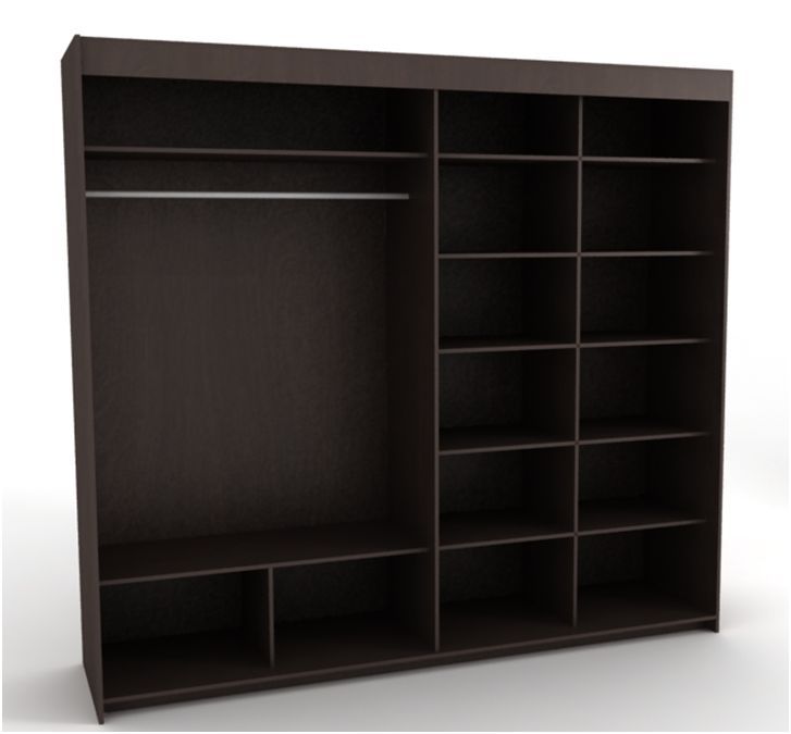 Large Sliding Door Wardrobe Wenge
