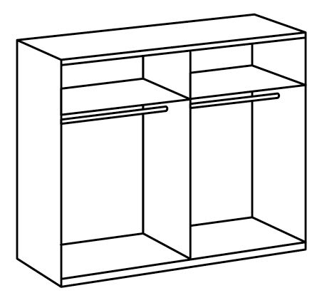 Large Grey Sliding Wardrobe