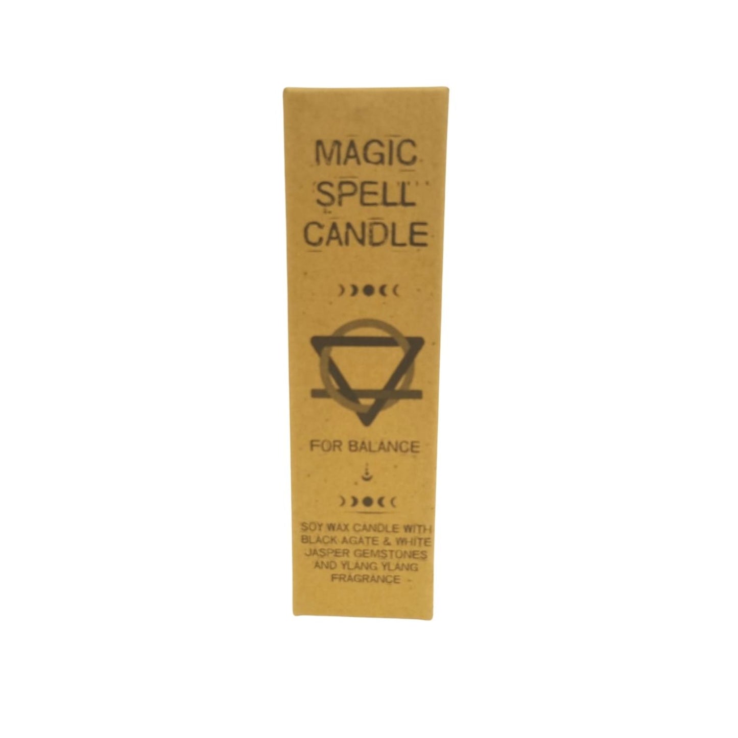 Magic Spell Candle - Balance - Ylang Ylang - Black Agate and Jasper