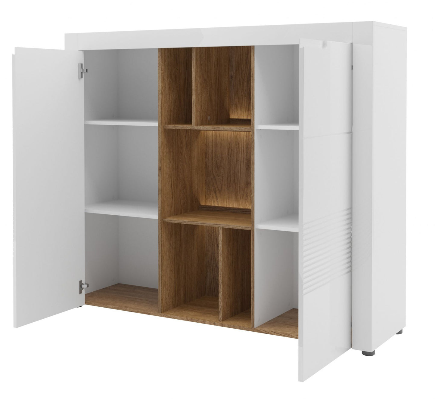 Tall Wide Sideboard with Bookcase