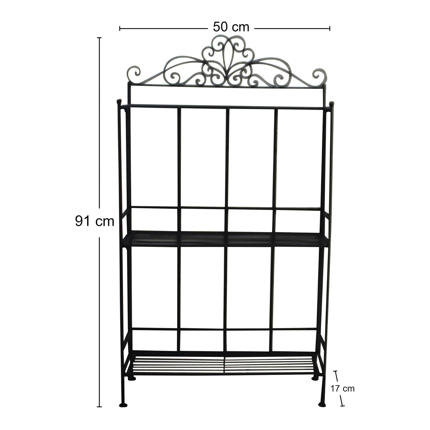 Black Scroll 3 Tier Standing Rack