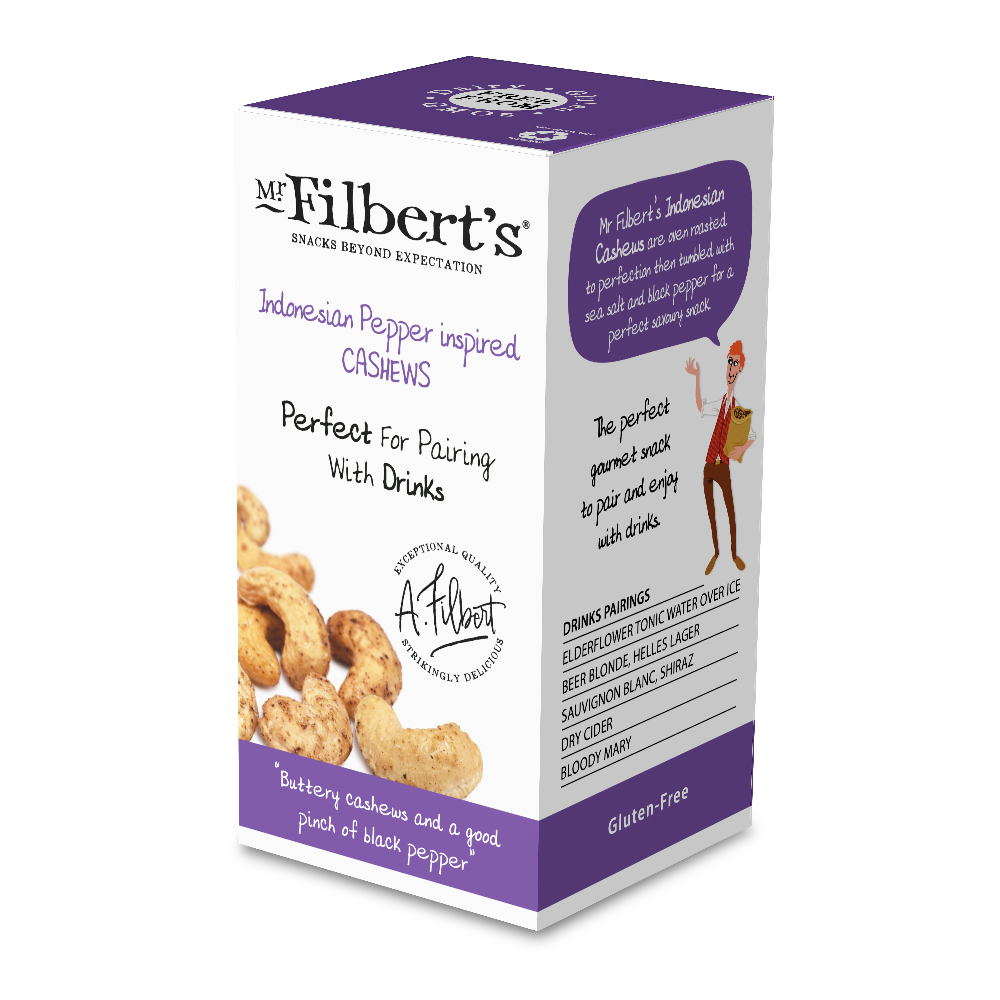 Mr Filbert's Indonesian Peppered Cashews Box (35g)