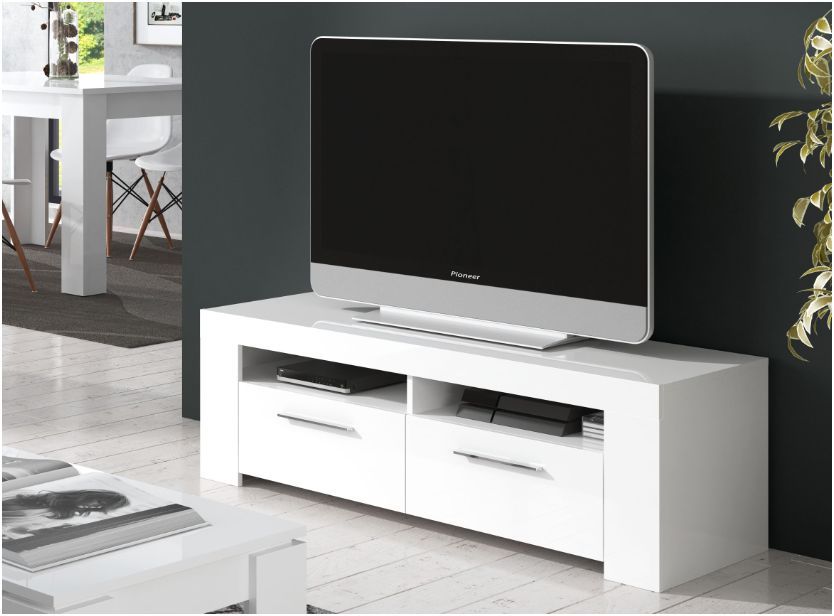 Artic White TV Cabinet Entertainment Unit