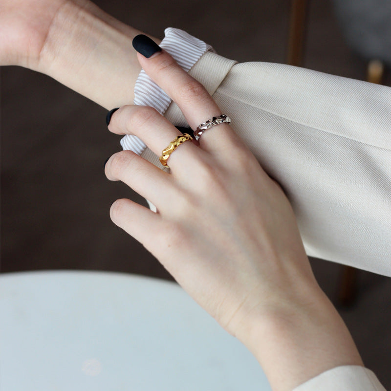 Mimimalist Irregular Sterling Silver Rings